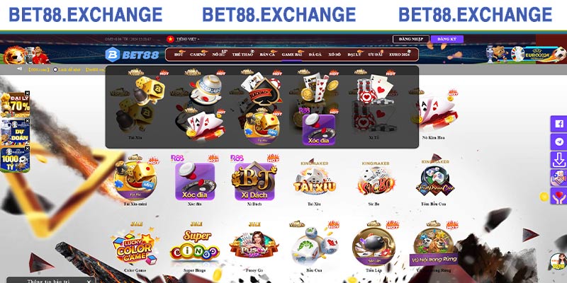 Sảnh cá cược game bài 3D Bet88 có gì hot